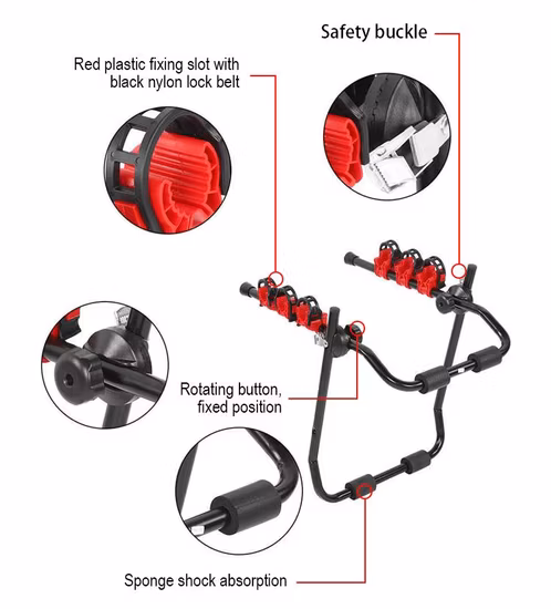 범용 후면 장착 3 자전거 자동차 사이클 자전거 캐리어 랙